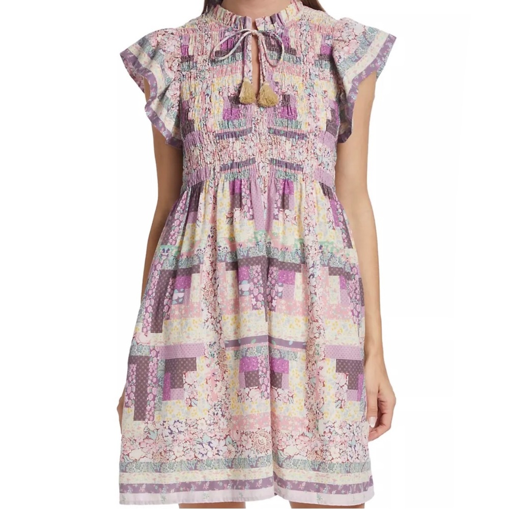 $365 Sea Ny Naya Patchwork Ruffle Dress - image 2